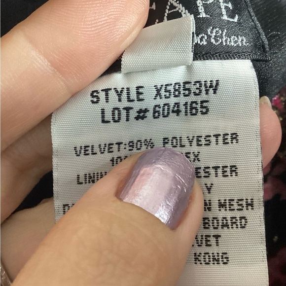 Xscape Joanna Chen 2pc Velvet Tank Cardigan Evening Set Size 3X Sparkle Vintage - Picture 12 of 14